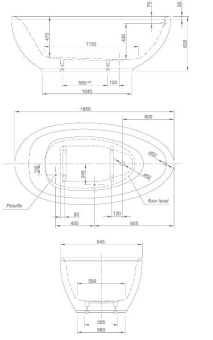 ВАННА АКРИЛОВАЯ KNIEF LOUNGE 185X95 СМ (0100-089)