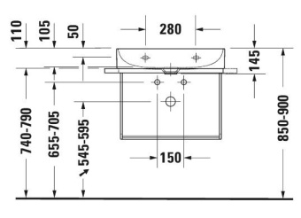 РАКОВИНА 60Х40 СМ DURAVIT DURASQUARE, БЕЛЫЙ (2356600041)
