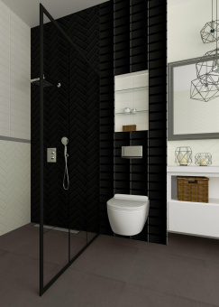 PARADYZ MOONLIGHT NERO ROMB HEXAGON 20,4X23,8X0,6