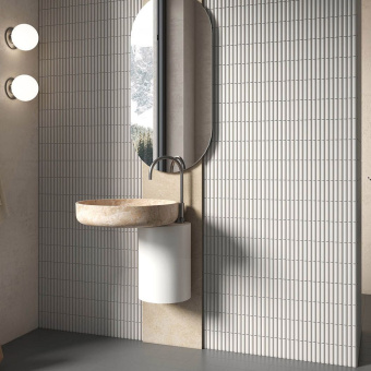 TERRATINTA MICRO 3D FORMS FLUTED WITE MI3DFL01 10X30