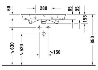 РАКОВИНА 75Х49 СМ DURAVIT WHITE TULIP, БЕЛЫЙ (2363750060)
