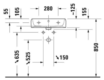 РАКОВИНА 50Х42 СМ DURAVIT QATEGO, БЕЛЫЙ (2382500028)