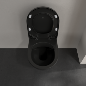 ПОДВЕСНОЙ БЕЗОБОДКОВЫЙ УНИТАЗ VILLEROY&BOCH SUBWAY 2.0, EBONY (5614R0S5)