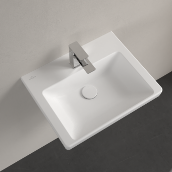 РАКОВИНА 50Х40 VILLEROY&BOCH SUBWAY 3.0, STONE WHITE (437050RW)