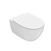 ПОДВЕСНОЙ БЕЗОБОДКОВЫЙ УНИТАЗ С КРЫШКОЙ SOFT CLOSE GLOBO 4ALL, БЕЛЫЙ МАТОВЫЙ (MDS03BO/MDR20BO)