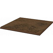 PARADYZ KLINKIER SEMIR BEIGE STOPNICA RYFLOWANA PROSTA STRUKTURALNA 30x30