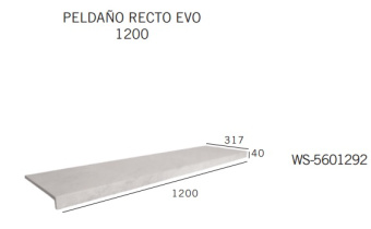 GRESMANC EVOLUTION PELDANO RECTO EVO WHITE STONE 5601292 31,7X120