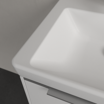 РАКОВИНА 50Х40 VILLEROY&BOCH SUBWAY 3.0, STONE WHITE (4370FGRW)