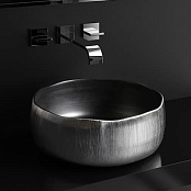 КЕРАМИЧЕСКАЯ РАКОВИНА GLASS DESIGN MODE LUX, GUNMETAL/SILVER (MODE40GMBZ)