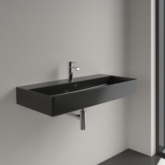 РАКОВИНА ПОДВЕСНАЯ 100Х47 VILLEROY&BOCH MEMENTO 2.0, EBONY (4A22A2S5)