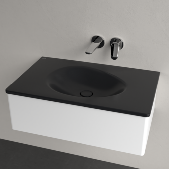 РАКОВИНА ВСТРАИВАЕМАЯ 80Х50 VILLEROY&BOCH ANTAO, PURE BLACK (4A7583R7)