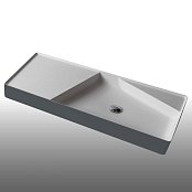 РАКОВИНА НАКЛАДНАЯ 108 СМ ANTONIO LUPI SIMPLO, ТЕМНО-СЕРЫЙ (SIMPLO108 BIANCO-MATITA)