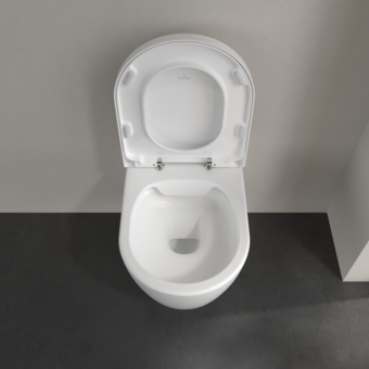 ПОДВЕСНОЙ БЕЗОБОДКОВЫЙ УНИТАЗ VILLEROY&BOCH AVENTO, WHITE ALPIN CERAMICPLUS (5656HRR1)