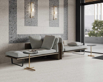 PARADYZ TERAZZO WHITE RECT 59,8X119,8X0,8