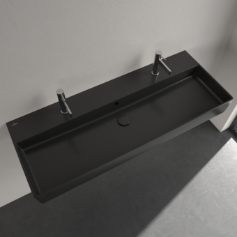 РАКОВИНА ПОДВЕСНАЯ 120Х47 VILLEROY&BOCH MEMENTO 2.0, EBONY (4A22CKS5)
