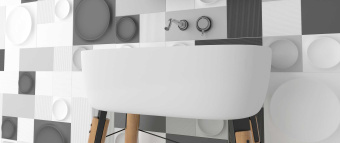 WOW COLLECTION MOON L ICE WHITE GLOSS 25X25