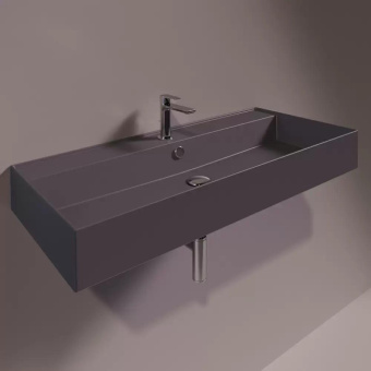 КЕРАМИЧЕСКАЯ РАКОВИНА 101 CМ SIMAS AGILE, MATTE ANTRACITE (AG 101)