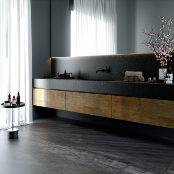 MARAZZI GRANDE STONE LOOK M7RE GRANITO BLACK SATIN RETT STUOIATO 160X320X0,6