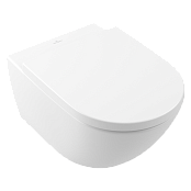 ПОДВЕСНОЙ БЕЗОБОДКОВЫЙ УНИТАЗ VILLEROY&BOCH SUBWAY 3.0 СО СМЫВОМ TWISTFLUSH, STONE WHITE (4670T0RW)