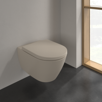 ПОДВЕСНОЙ БЕЗОБОДКОВЫЙ УНИТАЗ VILLEROY&BOCH SUBWAY 2.0, ALMOND (5614R0AM)