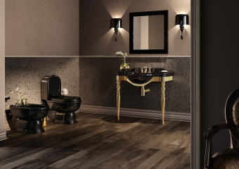 КЕРАМИЧЕСКАЯ РАКОВИНА 105 СМ FLAMINIA FIDIA 105, BLACK (3050)