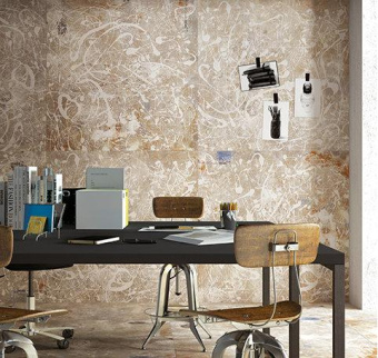 FONDOVALLE ACTION PAINT DARK WHITE 120X120