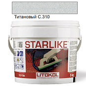 LITOKOL STARLIKE CLASSIC C.310 ТИТАНОВЫЙ 5 кг ЭПОКСИДНАЯ ЗАТИРКА STRTTN0005