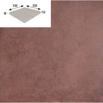 Керамогранит GRES ARAGON CAPRI PELDANO ROJO PZ270 33x33x1,8 из коллекции GRES ARAGON CAPRI 