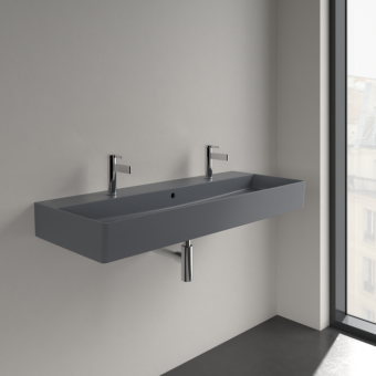 РАКОВИНА ПОДВЕСНАЯ 120Х47 VILLEROY&BOCH MEMENTO 2.0, GRAPHITE (4A22CKI4)