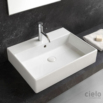 КЕРАМИЧЕСКАЯ РАКОВИНА 50 СМ CIELO SMILE, БЕЛЫЙ (SMLAA50-BIANCO)