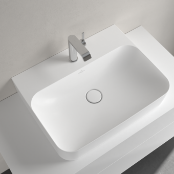 РАКОВИНА НАКЛАДНАЯ 60Х47 VILLEROY&BOCH FINION, STONE WHITE (41686LRW)