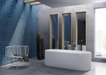 ВАННА ИЗ ИСКУССТВЕННОГО КАМНЯ FLAMINIA OVAL 170Х70 СМ, SAND (OV170)