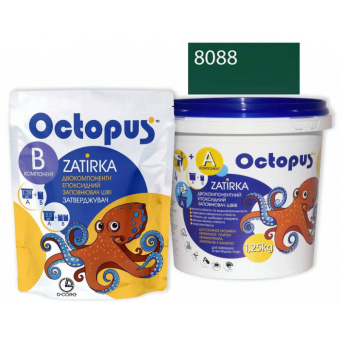 ЭПОКСИДНАЯ ЗАТИРКА OCTOPUS ZATIRKA 2-КОМП. ЦВЕТ ЗЕЛЕНО-МЯТНЫЙ 8088 1,25 КГ (8088-1)