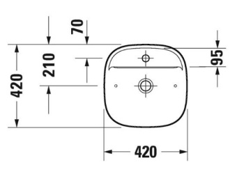 РАКОВИНА 42Х42 СМ DURAVIT ZENCHA, БЕЛЫЙ (2374420071)