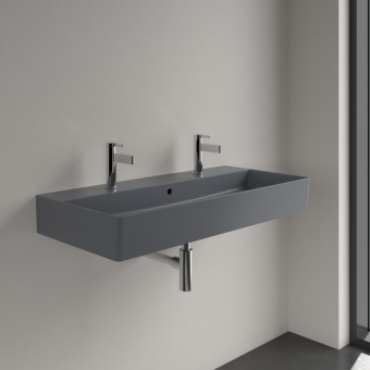 РАКОВИНА ПОДВЕСНАЯ 100Х47 VILLEROY&BOCH MEMENTO 2.0, GRAPHITE (4A22A4I4)