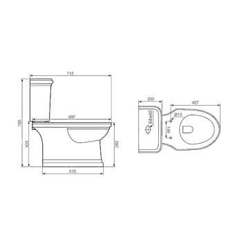 УНИТАЗ-КОМПАКТ DEVIT SHEFFIELD С СИДЕНЬЕМ SOFT CLOSE (3010133)