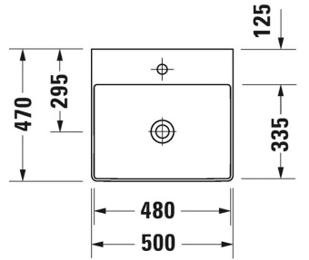 РАКОВИНА 50Х47 СМ DURAVIT DURASQUARE, БЕЛЫЙ (2353500041)