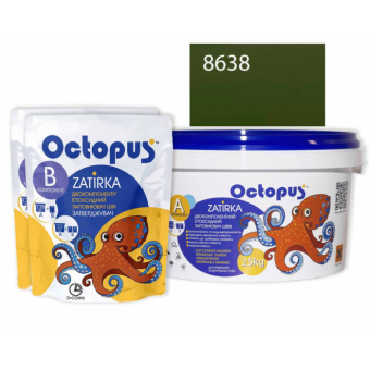 ЭПОКСИДНАЯ ЗАТИРКА OCTOPUS ZATIRKA 2-КОМП. ЦВЕТ ЗЕЛЕНО-ХАКИ 8638 2,5 КГ (8638-2)