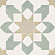 Фото плитки HARMONY DOHA GREEN FLOWER SP 22,3x22,3x0,9 из коллекции HARMONY DOHA 
