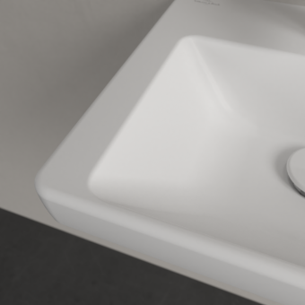 РАКОВИНА 45Х37 VILLEROY&BOCH SUBWAY 3.0, STONE WHITE (437046RW)