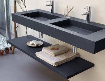 РАКОВИНА 140X46 CM SANYCCES CLEVER DUO, АНТРАЦИТ (LV30414046122SAN)