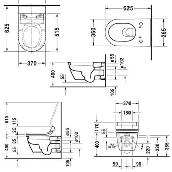 ПОДВЕСНОЙ УНИТАЗ DURAVIT DARLING NEW SENSOWASH (2544590000)
