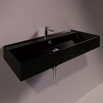 КЕРАМИЧЕСКАЯ РАКОВИНА 101 CМ SIMAS AGILE, GLOSSY BLACK (AG 101)