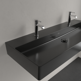 РАКОВИНА ПОДВЕСНАЯ 120Х47 VILLEROY&BOCH MEMENTO 2.0, EBONY (4A22C1S5)