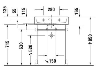 РАКОВИНА 60Х40 СМ DURAVIT VERO AIR, БЕЛЫЙ (2368600041)