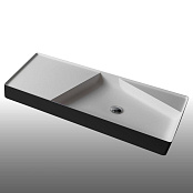 РАКОВИНА НАКЛАДНАЯ 108 СМ ANTONIO LUPI SIMPLO, ЧЕРНЫЙ (SIMPLO108 BIANCO-NERO)