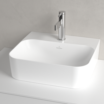 РАКОВИНА НАКЛАДНАЯ 43Х39 VILLEROY&BOCH FINION, STONE WHITE (43644LRW)