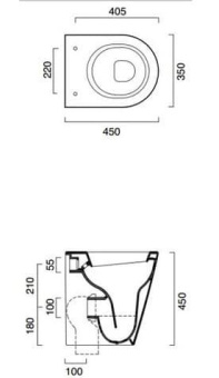 НАПОЛЬНЫЙ УКОРОЧЕННЫЙ УНИТАЗ CATALANO ZERO (1VP4500)