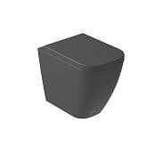 НАПОЛЬНЫЙ БЕЗОБОДКОВЫЙ УНИТАЗ GALASSIA MEG11 С КРЫШКОЙ SOFT CLOSE, ЧЕРНЫЙ МАТОВЫЙ (5481V2NEMT+5455NEMT)