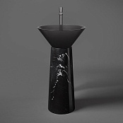 НАПОЛЬНАЯ РАКОВИНА ANTONIO LUPI ALBUME, ГРАФИТ+ЧЕРНЫЙ (ALBUME11+ALBUME21 FUME+NERO MARQUINIA)